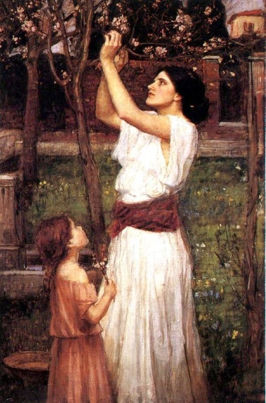 John William Waterhouse Gathering Almond Blossoms